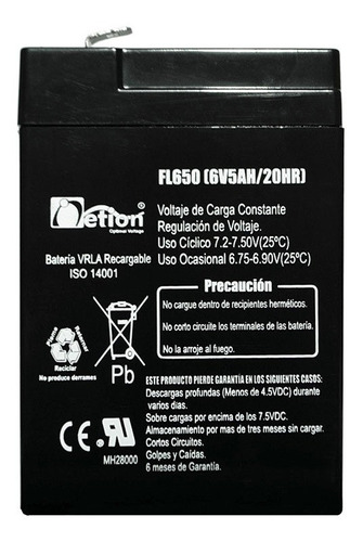 Bateria Vrla Netion 6v 5ah Recargable Sellada