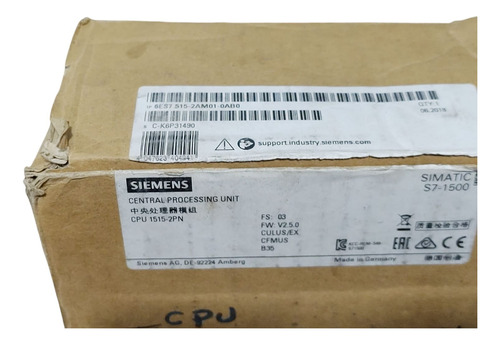 Siemens 6es7515-2am01-0ab0 Simatic S7-1500 Módulo Central
