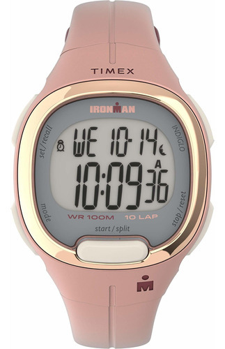 Relógio feminino Timex TW5m350009j rosa Pulse Quartz In