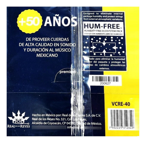 Cuerdas Para Requinto De Nylon Victor Vcre-40 Nuevas Envio G