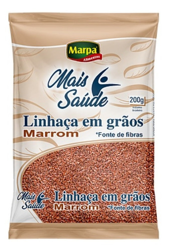 Imagem 2 de 5 de Linhaça Em Grãos Marrom 200g Premium Mais Saúde Marpa