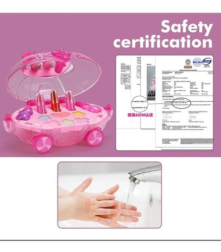 Juego De 2 Set De Maquillaje Para Niñas Princisa Belleza Cos