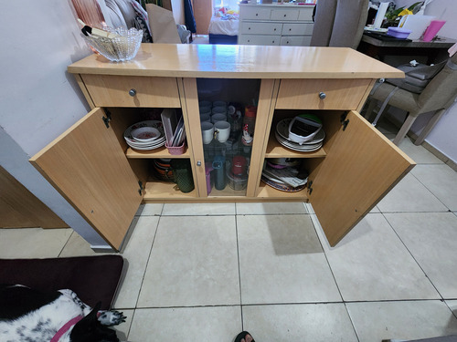 Mueble Vajillero Isla Bahiut Aparador Vitrina Usado Marrón (Usado)