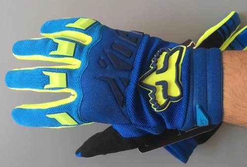 Guantes Para Moto Fox Dirtpaw Azul Y Amarillo M