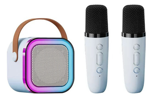 Altavoz Portátil Karaoke Con Luces Coloridas Y Micrófono