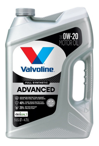 Aceite Valvoline 0w-20 Sintetico 4.73 Litros