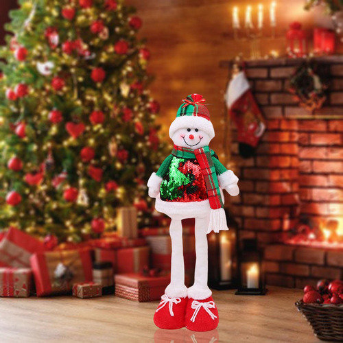 Muñeco De Navidad Estirable, Figura De Muñeco De Nieve L