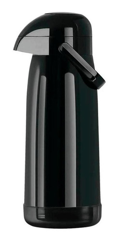 Imagem 1 de 5 de Garrafa Térmica Pressão Magic Pump 1 Litro Termolar Preta