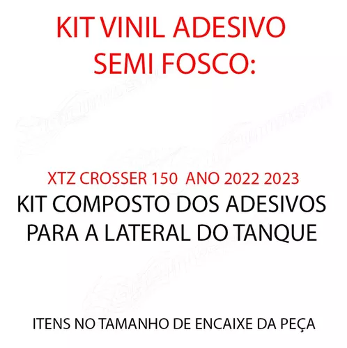 Kit Adesivos Faixa Yamaha Xtz Crosser 150 2022 Vermelha Cr23