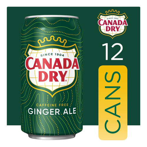 Refresco Canada Dry Ginger Ale 12 Pack Lata 355ml Sin Cafein