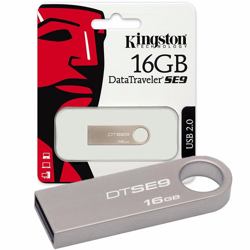 Usb Kingston 16 Gb. Plata Metal Dtse9h/16gb