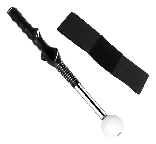 Entrenador De Swing De Golf, Palo Correa De Entrenador Negro
