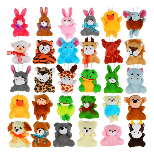 Juego De 30 Mini Peluches De Animales, Aitbay Lindo Juego De