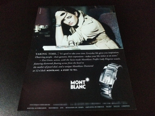 (pf585) Publicidad Mont Blanc * Eva Green