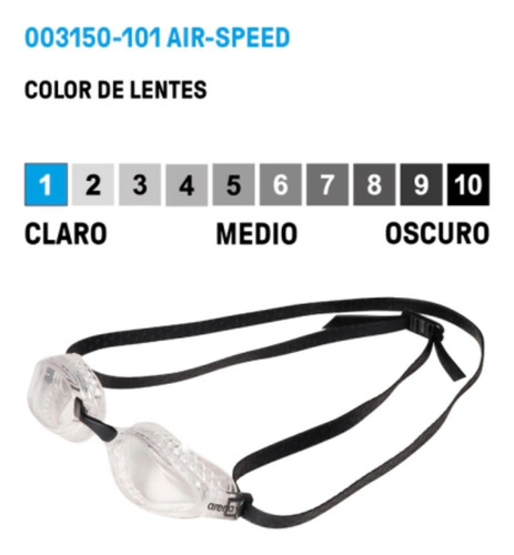 Antiparras Arena Original Antifog Uv Natación Clear Clear