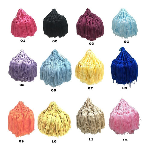 1000 Franja Pingente Tassel Seda 8cm Escolha A Cor- Atacado 