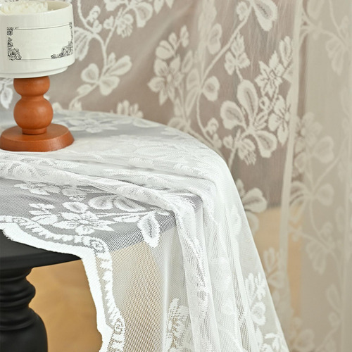 Cortina De Encaje Floral Ventana De Tul Cortina 150x200cm