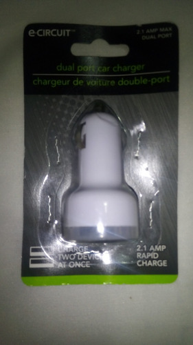 Oferta Cargador Carro Usb Doble Puerto 2.1 Amp Carga Rapida