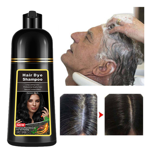 Champús Instantáneos Para Teñir El Cabello Castaño Y Negro,