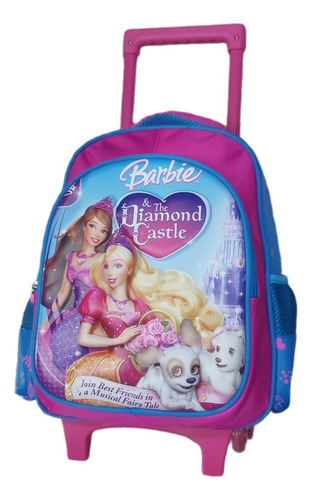 Morral Maleta Bolso Barbie Pequeña Con Ruedas