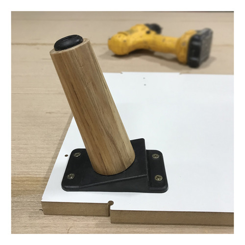 Kit 6 Pé Palito 30 Cm Para Móveis C/ Chapinha E Parafusos