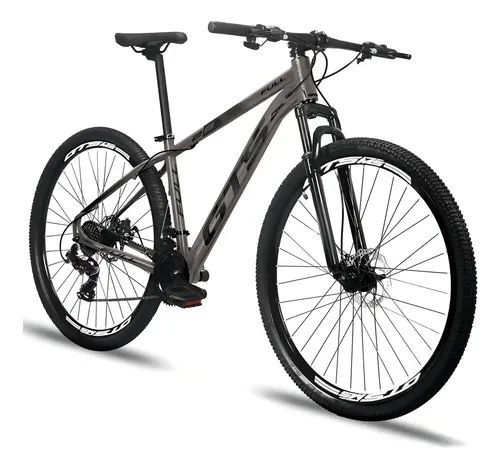 Bicicleta Aro 29 Gts Feel Full 21 Marchas Câmbios Shimano Cor Cinza Tamanho Do Quadro 21