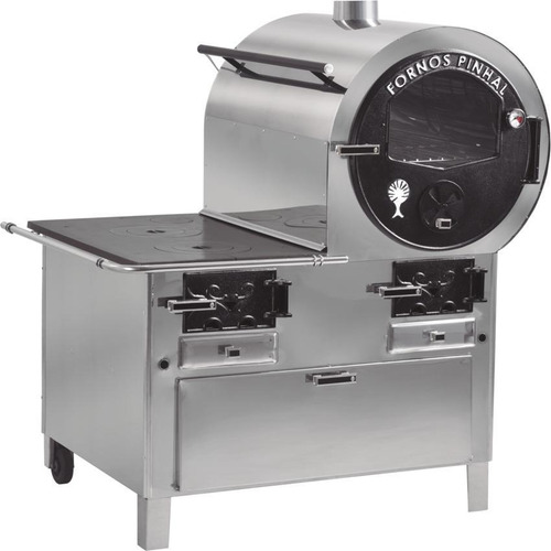 Forno Acoplado Inox Com Caixa E Isolação Fornos Pinhal Prata