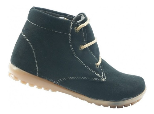 Bota Economica Casual Marca Vanessa  Nobuck Negro 628