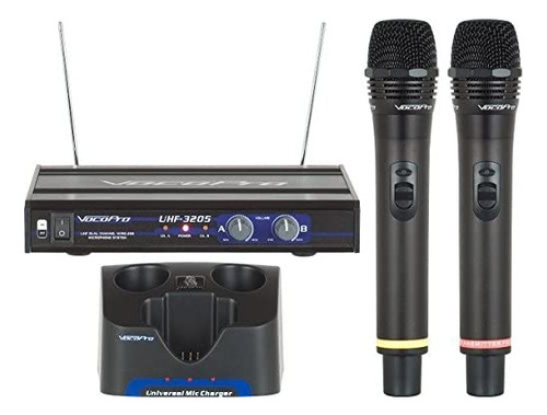 Vocopro Uhf- Uhf-sistema De Micrófono Inalámbrico Recarga.