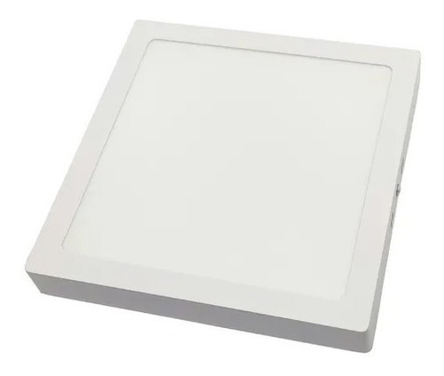 Imagen 1 de 5 de Aplique Panel Plafón Led 28w Cuadrado Aluminio Blanco
