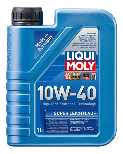 Aceite Liqui Moly  Leich Perfo 10w40 1l  Con Instalación