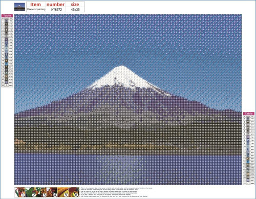 Imagen 1 de 4 de Pintura Diamante Diy Diamond Painting Kit Volcán Chile