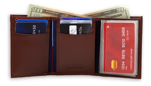 Billetera Tommy Hilfiger De Piel Triple Para Hombre En Color