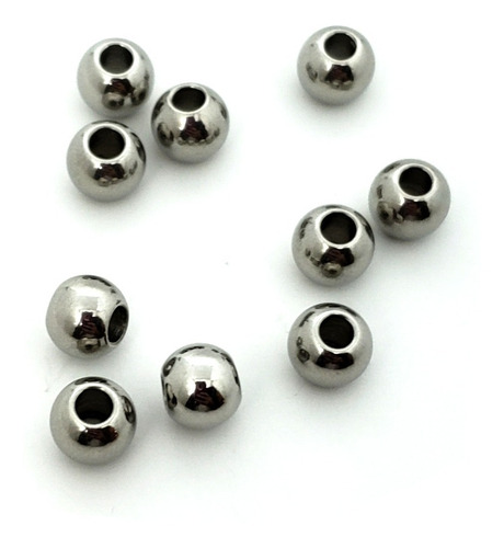10 Cuentas De Acero Inoxidable 10 Mm