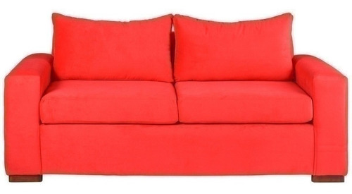 Sofá Neo 3 Cuerpos Felpa Rojo / Muebles América