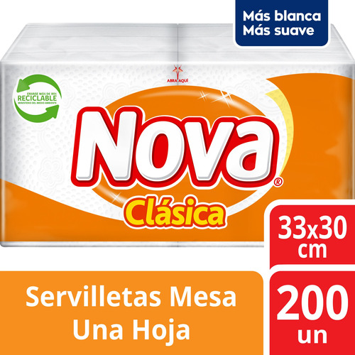 Servilletas Nova Clásica Mesa 200 Un
