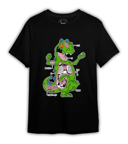 Polera Reptar Esqueleto Nickelodeon Rugrats 100% Algodón