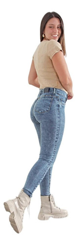 Pantalon Elastiz Jean Calce Perfecto Levanta Cola Tiro Alto