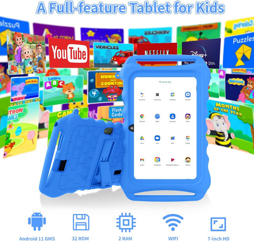 Tableta De 7 Pulgadas Para Niños Android 11 Tabletas 3gb 32g