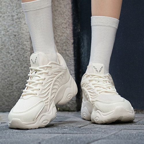Zapatillas Deportivas Con Tacón Grueso Para Mujer L801