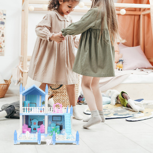 1 Juego De Casas En Miniatura Con Forma De Castillo Grande P