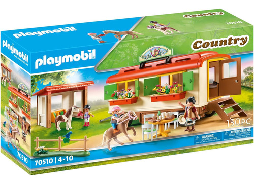 Playmobil Country 70510 Caravana Campamento De Ponis