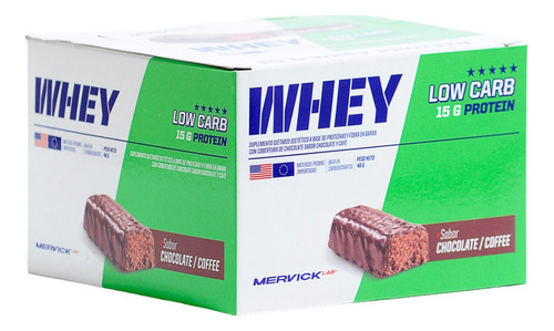 Whey Low Carb Protein Bar 12 Unidades Mervick-lab