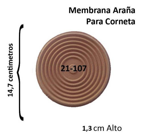 Araña / Membrana Para Corneta 15 Cm Diametro