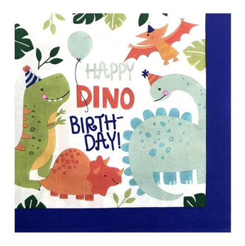 Servilleta Dino - 33 X 33 Cm X 20 Unidades - Universo Mágico