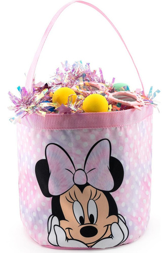 Cesta De Pascua Minnie Mouse | Bolsa Cubo 20 Cm | Niños