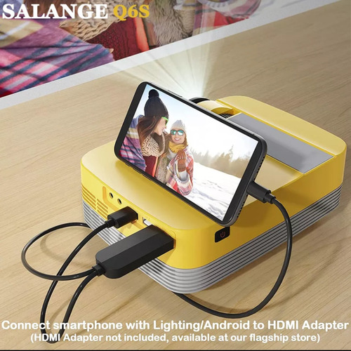 Projetor Salange Q6s 4000 Lumens 1080p + Miracast Incluso