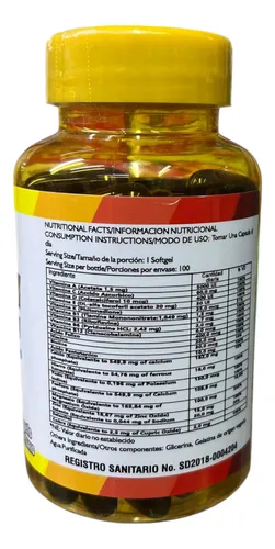 Multivitaminas A A Z 100 Cap - Unidad a $70000