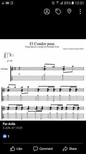 25 Partitura Con Tablatura De Folclore Para Charango Solista