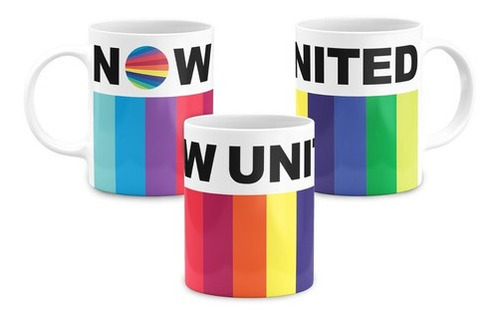 Caneca Cerâmica Now United Listras Coloridas